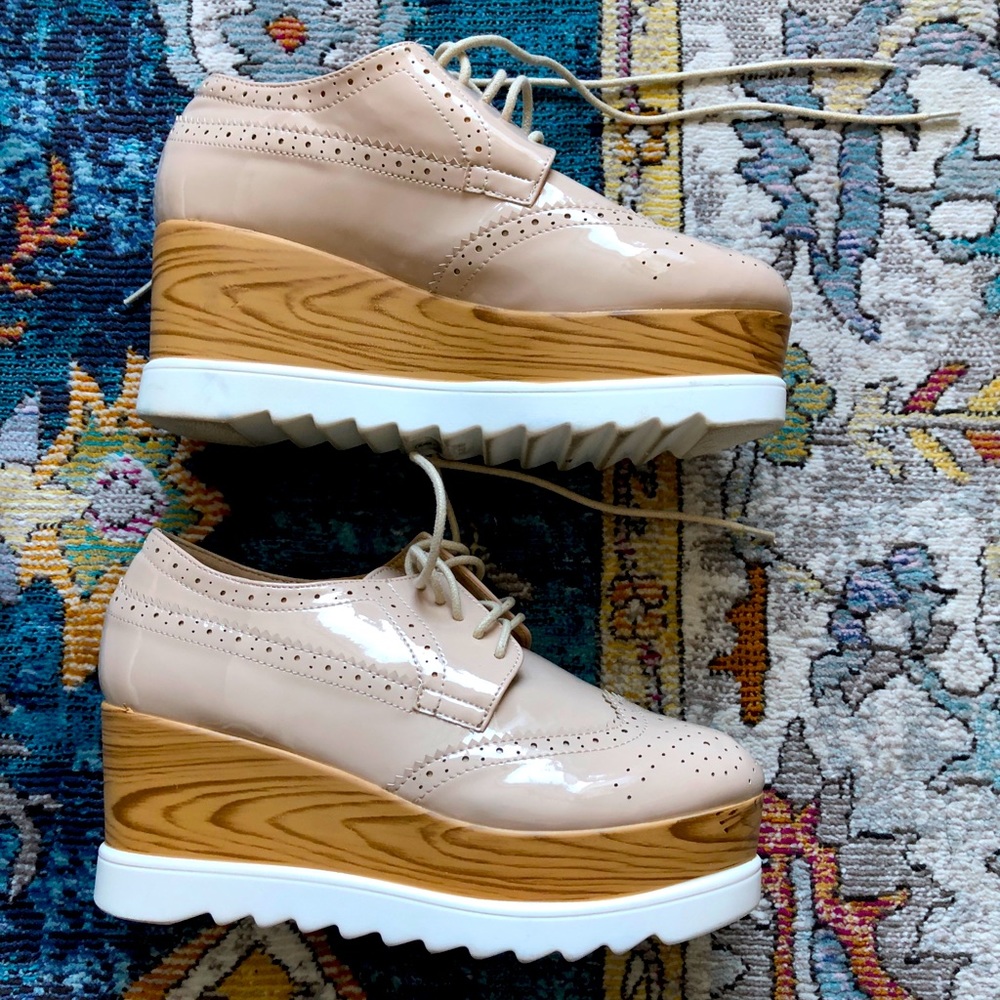 Platform Oxfords Sz 8
